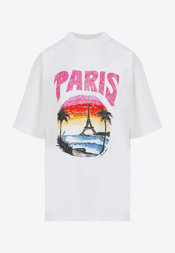 Paris Tropical Print T-Shirt