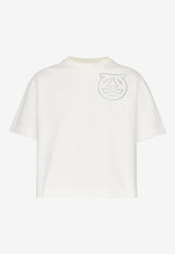 Salvatore Ferragamo Gancini Embroidery T-shirt White 111409 H 755552 WHITE