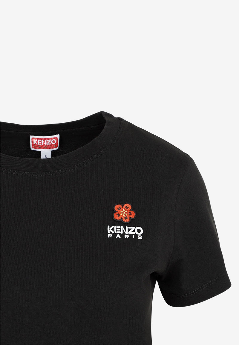 Kenzo Flower Logo Crewneck T shirt 42279984267445 FC62TS0124SO 99J NOIR
