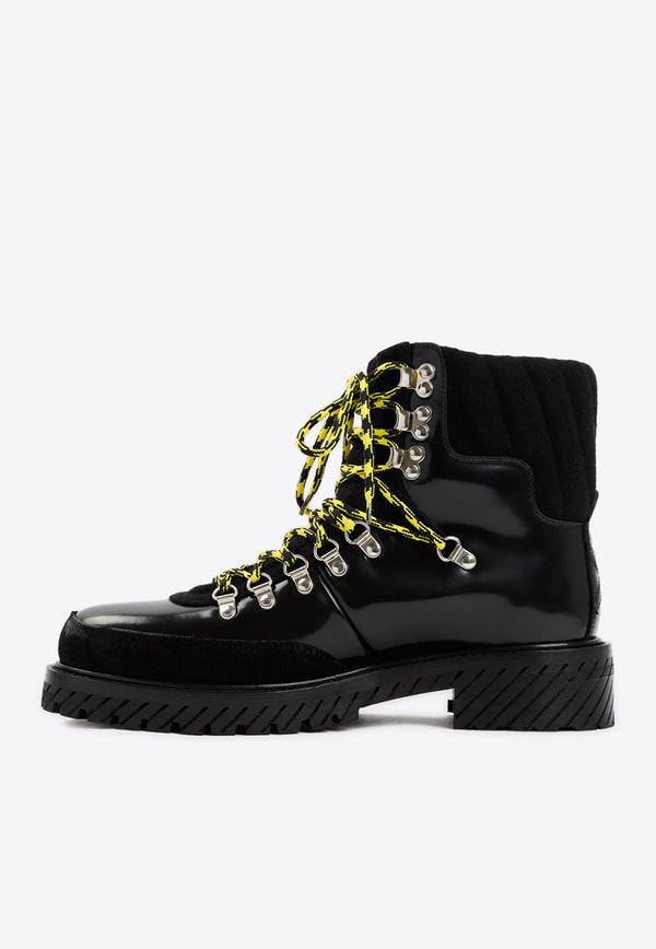 Gstaad Lace-Up Boots in Patent Leather