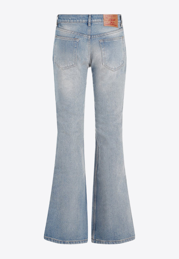 Hook and Eye Flared Jeans