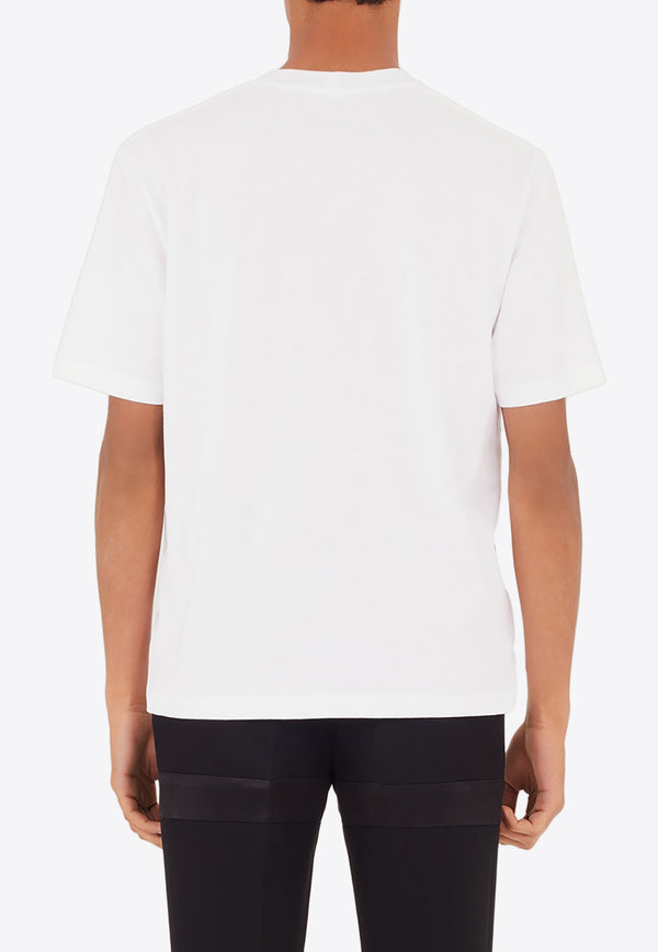 Salvatore Ferragamo Logo-Print Short-Sleeved T-shirt White 121924 H 760327 BIANCO