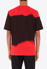 Salvatore Ferragamo Sunset-Print T-shirt Brown 121969 H 761330 RED/AUBERGINE