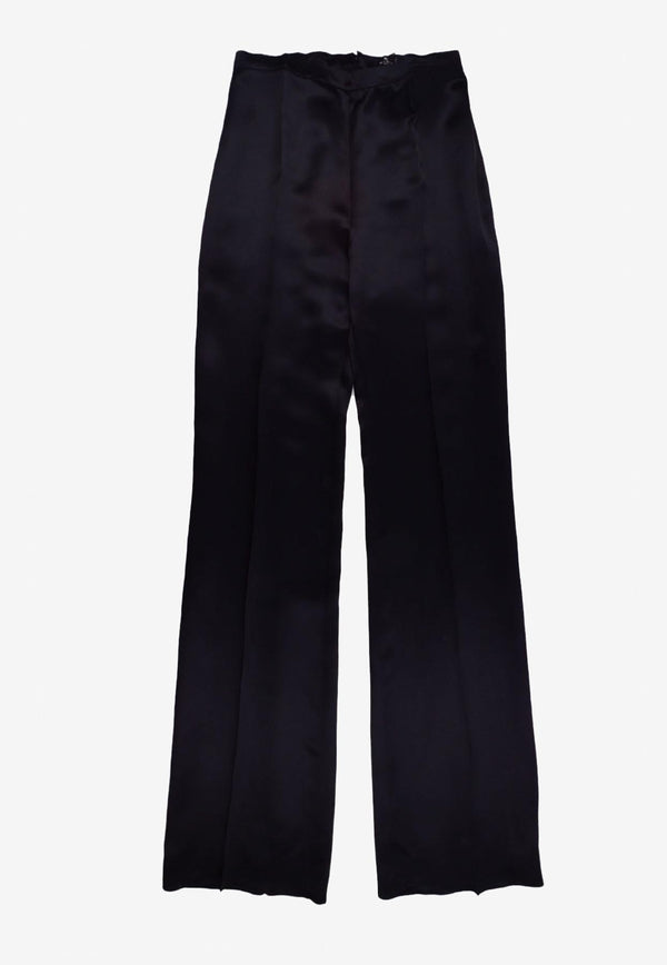 Etro Satin Tailored Pants Black 12236-1543 0001