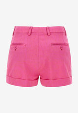 Etro Paisley Jacquard Mini Shorts Pink 12245-1542 0660