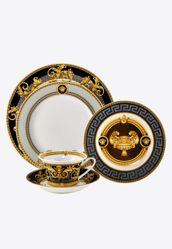 Versace Home Collection Prestige Gala Dinnerware - Set of 5 Black 123457