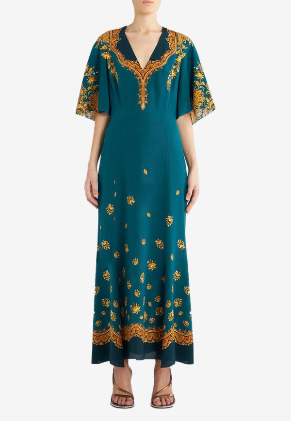 Etro Silk Crêpe de Chine Dress Green 12347-5163 0500