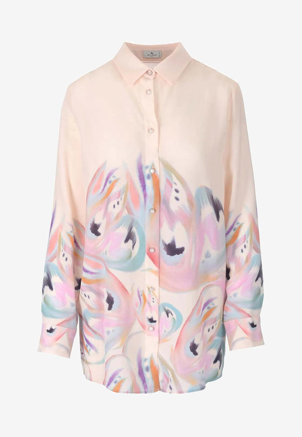 Etro Long-Sleeved Silk Shirt Multicolor 12400-4495 0800