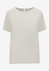 Etro Short-Sleeved Silk Top White 12468-8500 0990