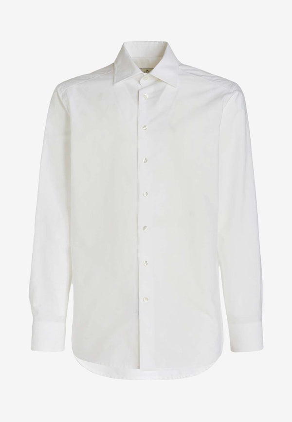 Etro Tone-on-Tone Paisley Long-Sleeved Shirt White 12908-3206 0990
