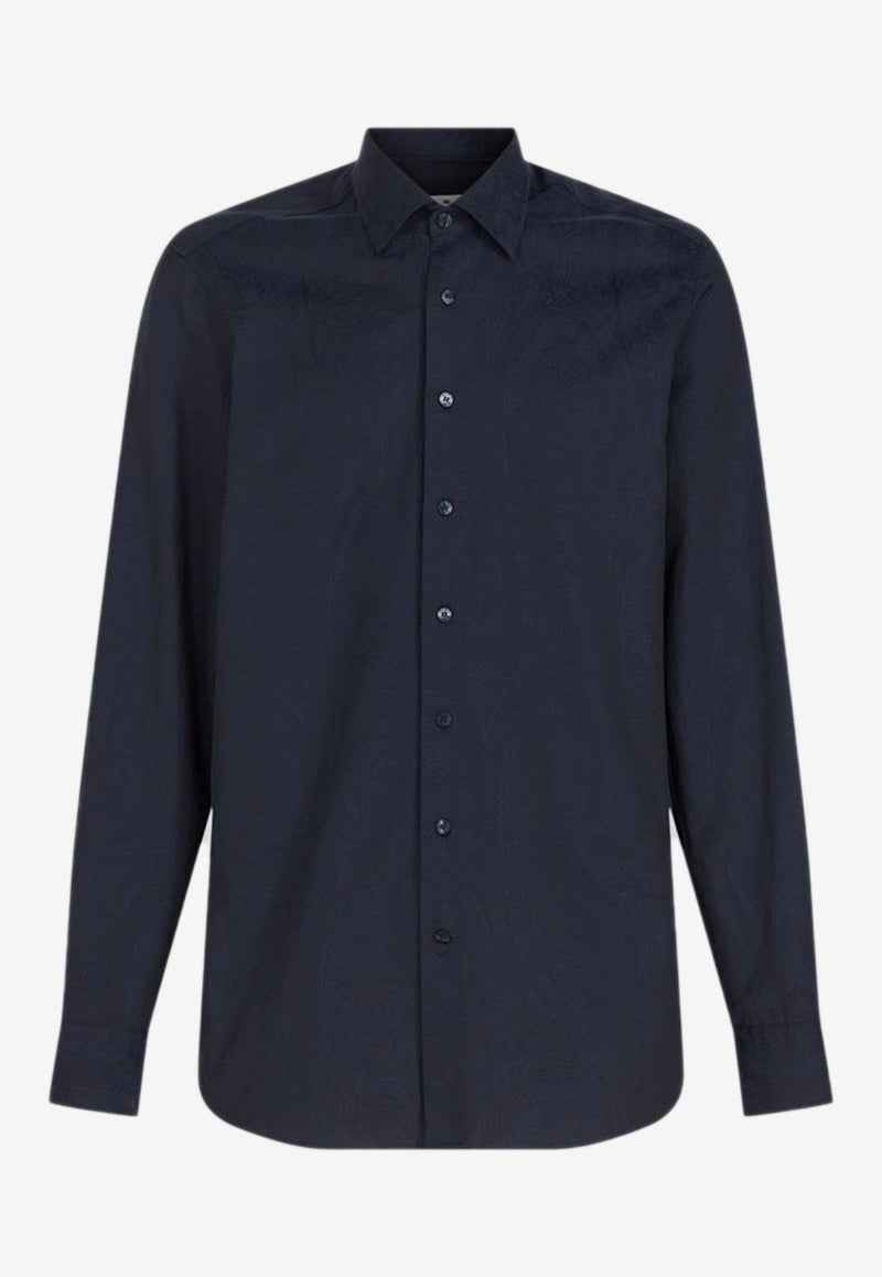 Etro Paisley Long-Sleeved Shirt Blue 12908-8783 0200