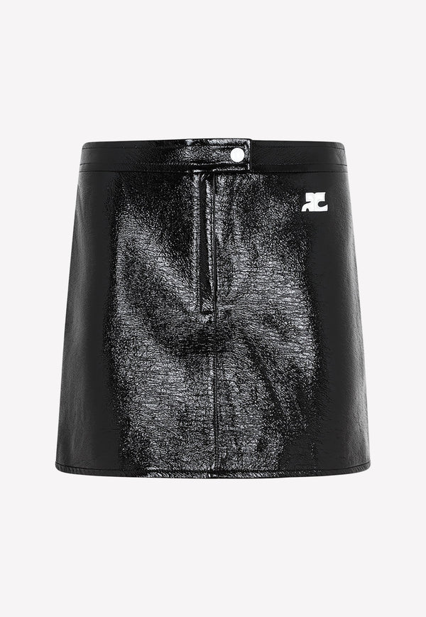 Logo Vinyl Mini Skirt