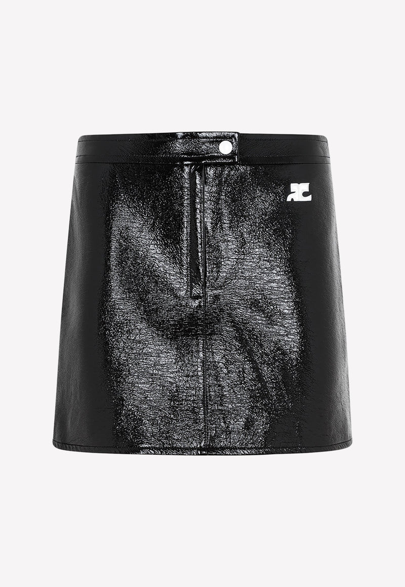 Logo Vinyl Mini Skirt