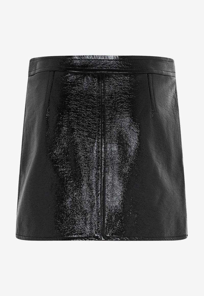 Logo Vinyl Mini Skirt