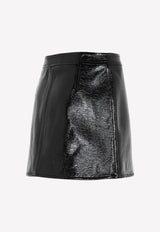 Logo Vinyl Mini Skirt