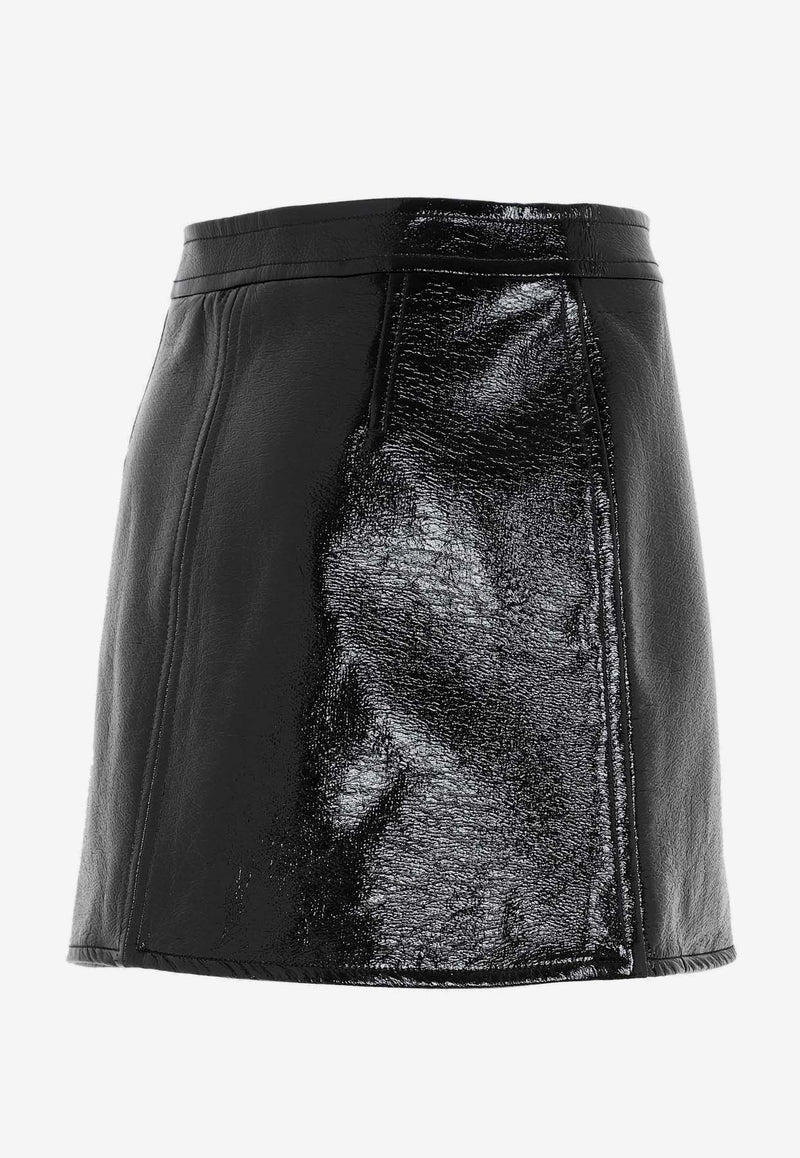 Logo Vinyl Mini Skirt