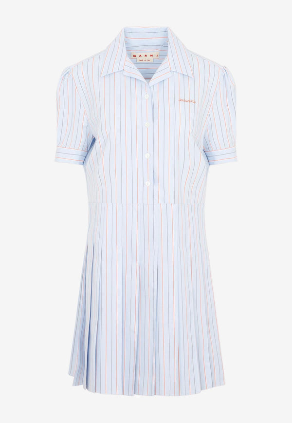 Striped Knee-Length Shirt Dress