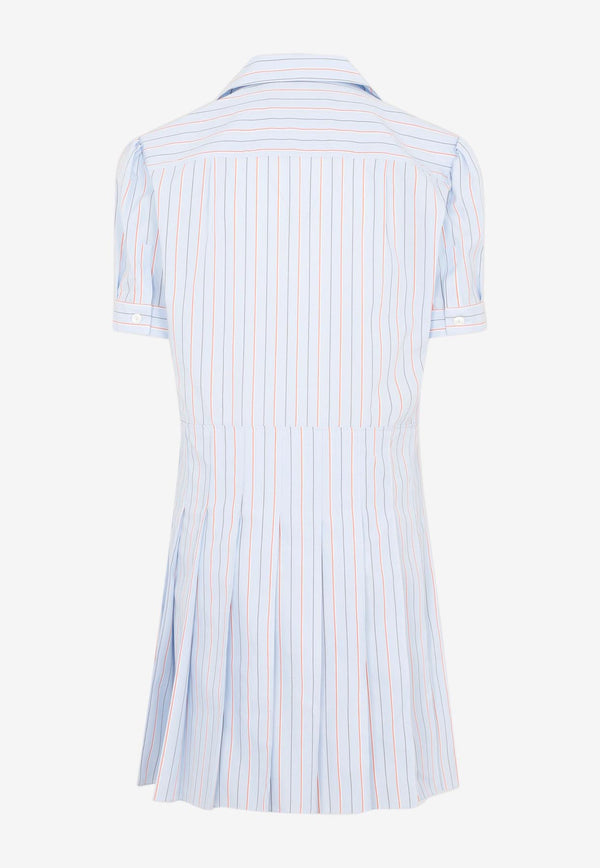 Striped Knee-Length Shirt Dress