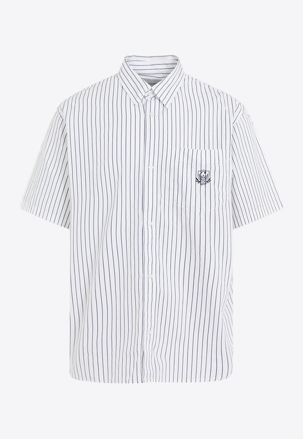 Linus Logo-Embroidered Striped Shirt
