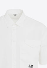 Logo-Embroidered Short-Sleeved Poplin Shirt