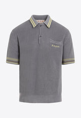 Logo-Embroidered Knitted Polo T-shirt