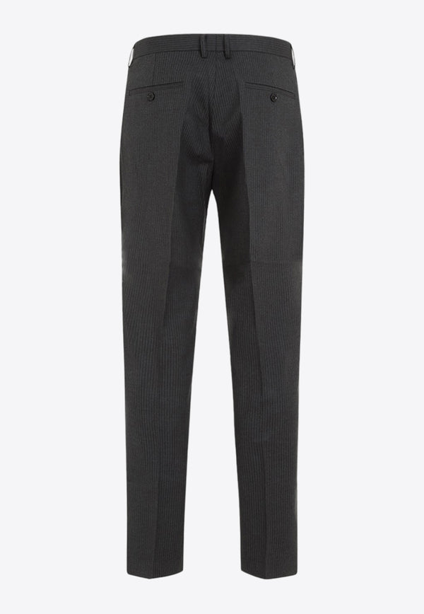 Face Pinstriped Tailored Pants