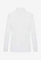 Bottega Veneta Single Breasted Cotton Twill Blazer  694828.V1J10 9000 WHITE