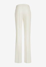 Etro High-Waist Jacquard Wool Pants 13191-0531 0990 Ivory