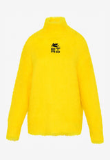 Etro Logo Embroidered Turtleneck Sweater Yellow 13777-9174 0700