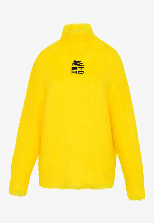Etro Logo Embroidered Turtleneck Sweater Yellow 13777-9174 0700
