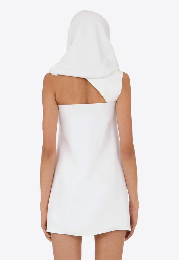 Salvatore Ferragamo Hooded Mini Dress White 13C362 A 760945 OPTIC WHITE