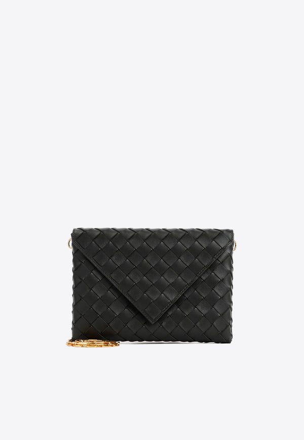 Origami Envelope Clutch in Intrecciato Leather