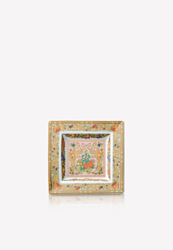 Versace Multicolor Home Collection Le Jardin de Versace Square Dish by Rosenthal - 14 cm 14085-102912-25814