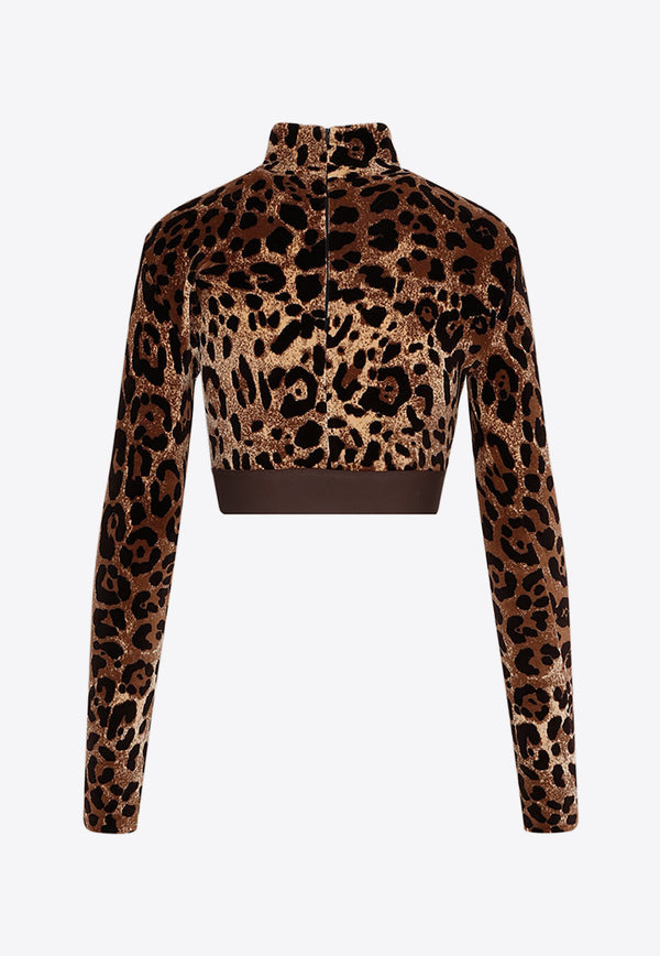 Leopard Print Cropped Top