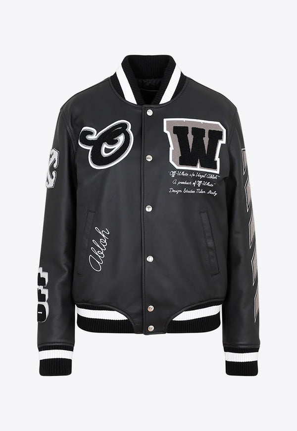 Moon Leather Varsity Jacket