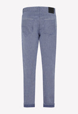 Dior Homme Star Embroidered Skinny Jeans 42445337362613 193D011FY514 585 BLUE