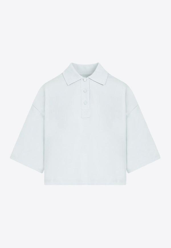 Cropped Short-Sleeved Polo T-shirt