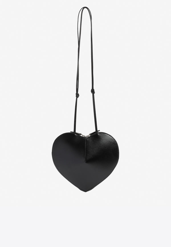 Heart-Shaped Coeur Crossbody Bag in Leather