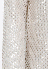 Long Sequin-Embellished Cashmere Cardigan