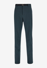 Salvatore Ferragamo Drawstring Tailored Pants Dark Green 141564 P 759605 AGRIFOGLIO BLUE