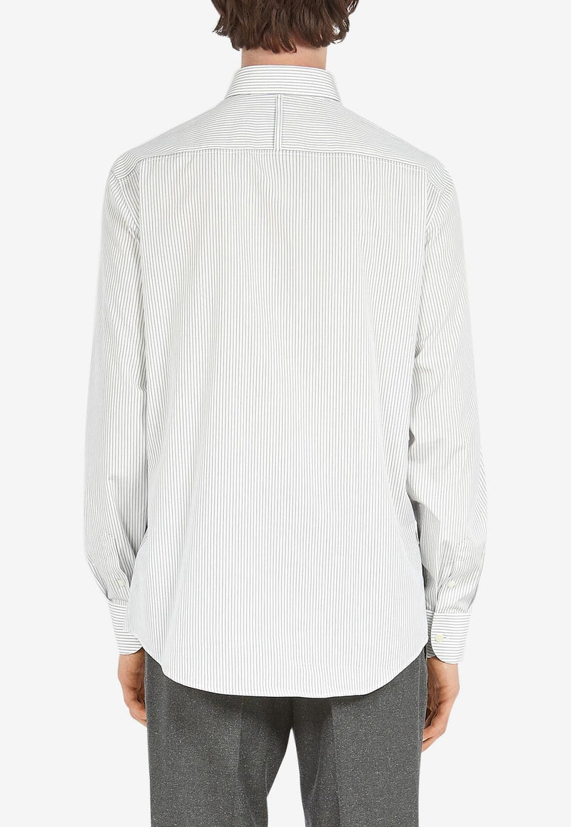 Salvatore Ferragamo Pinstripe Long-Sleeved Shirt White 141661 D 759153 OFFWHITE