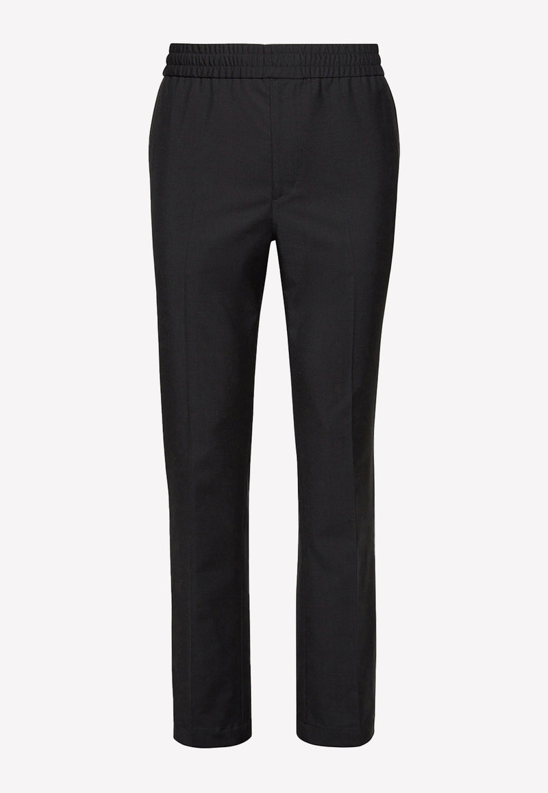 Salvatore Ferragamo Drawstring Pants in Wool and Mohair Black 143342 P 750713 NERO
