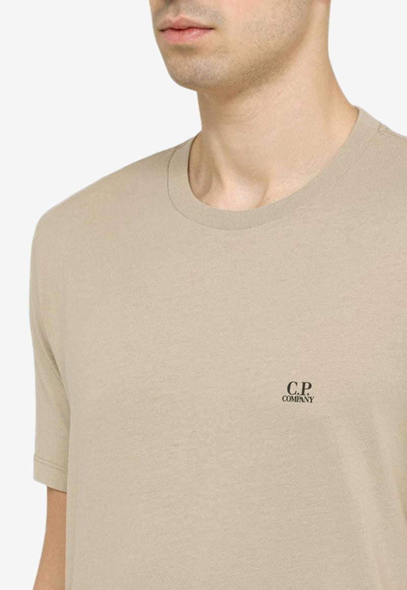 C.P. Company Logo Print Short-Sleeved T-shirt 14CMTS046A005100W/M_CPCOM-330 Beige