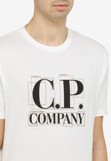 C.P. Company Logo Print Short-Sleeved T-shirt 14CMTS189A005100W/M_CPCOM-103 White