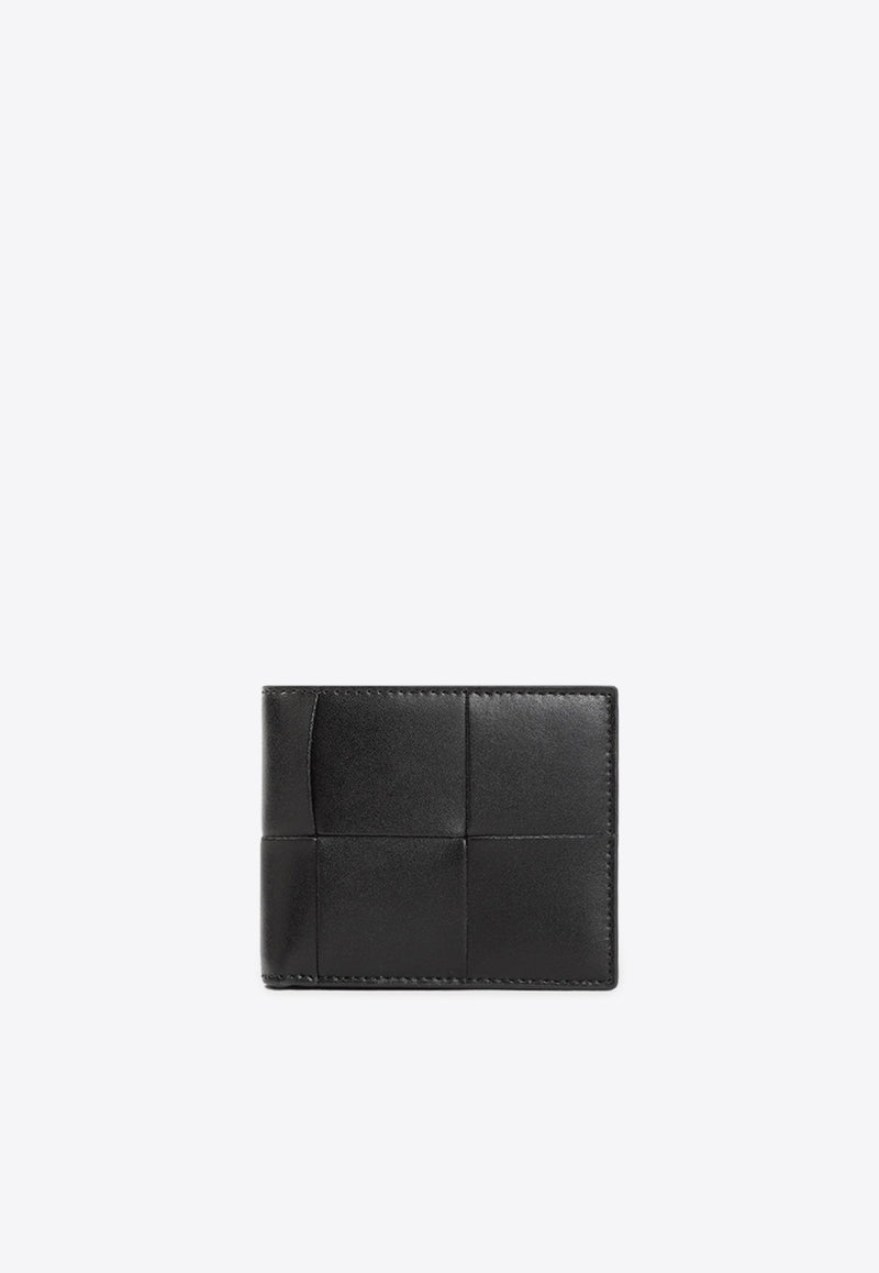 Cassette Bi-Fold Wallet in Intreccio Leather