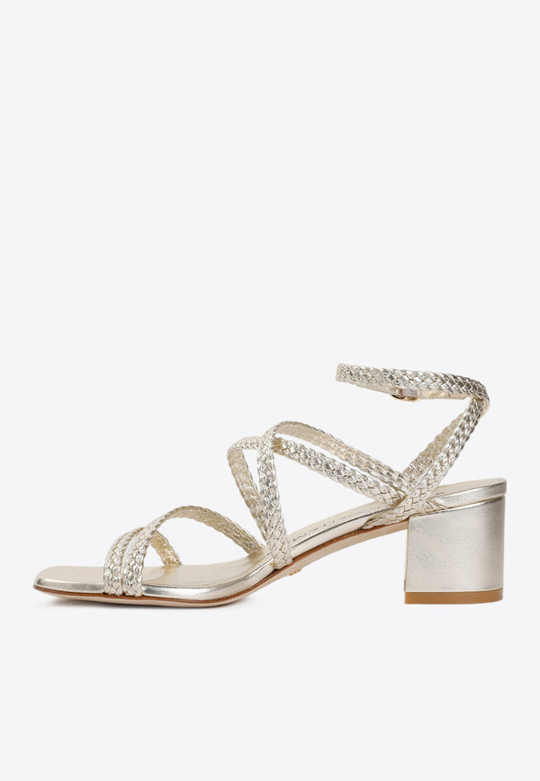 Wovette 45 Sandals in Metallic Leather
