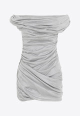 Off-Shoulder Draped Mini Dress