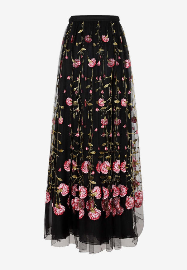 Floral Tulle Maxi Skirt