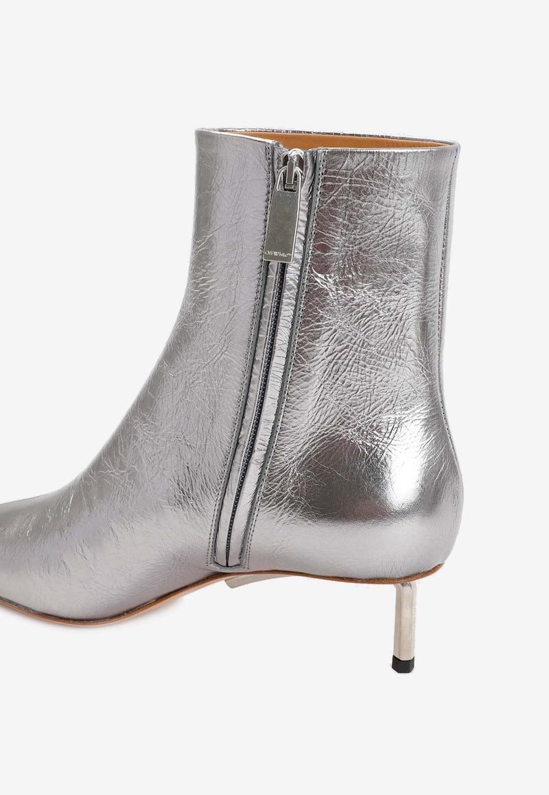 Allen 50 Ankle Boots in Metallic Leather