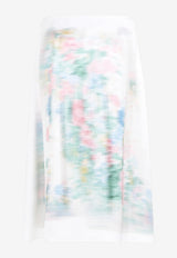 Blurred Effect Midi Skirt